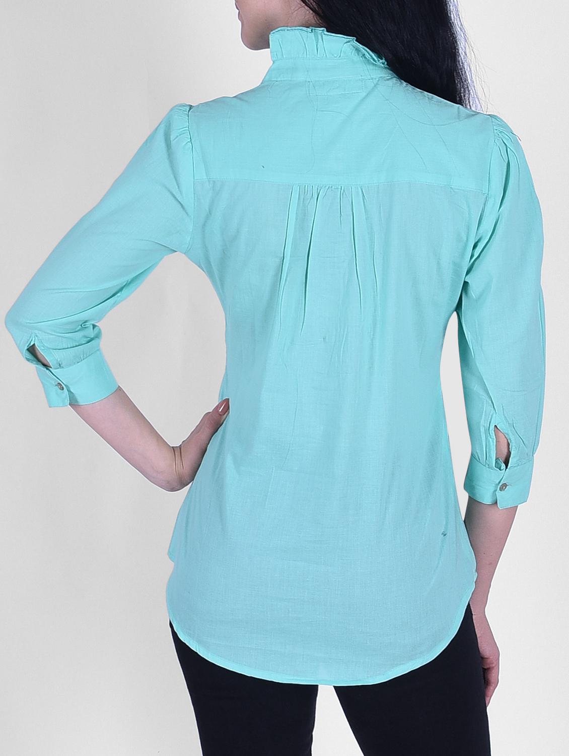 frilled neck detail top - 15776811 - Zoom Image - 3