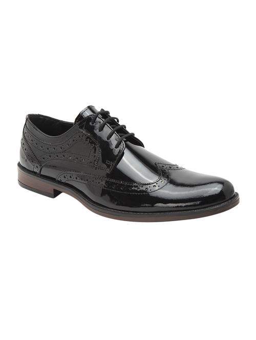 black patent leather lace-up derbys - 15776830 - Standard Image - 1