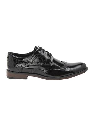 black patent leather lace-up derbys - 15776830 - Standard Image - 2