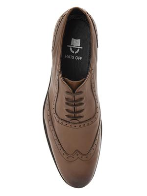 brown leather lace-up brouges - 15776834 - Standard Image - 4