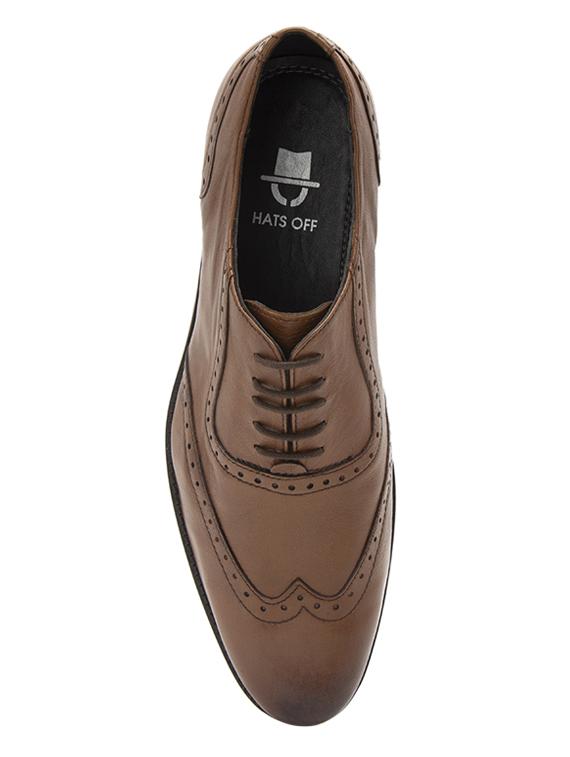 brown leather lace-up brouges - 15776834 - Zoom Image - 4