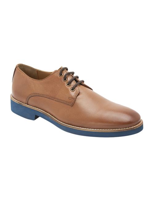 tan leather lace-up derbys - 15776835 - Standard Image - 1