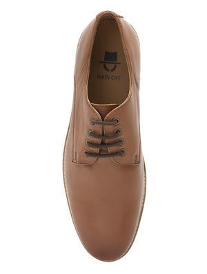 tan leather lace-up derbys - 15776835 - Standard Image - 4