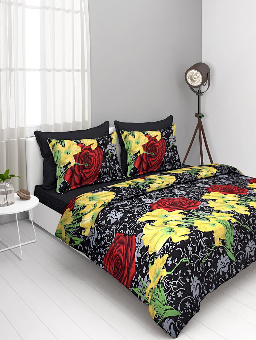 double bed polycotton bedsheet with 2 pillow covers - 15776908 - Zoom Image - 1