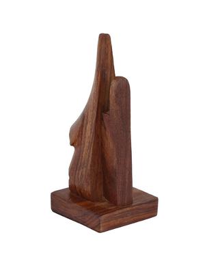desi karigar unique hand carved rosewood nose-shaped eyeglass spectacle holder (set of 3) - 15776919 - Standard Image - 3