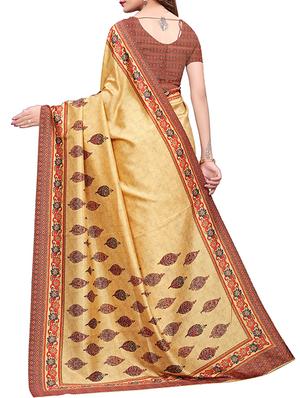 contrast border digital printed assam silk saree with blouse - 15777574 - Standard Image - 2