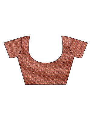 contrast border digital printed assam silk saree with blouse - 15777574 - Standard Image - 3