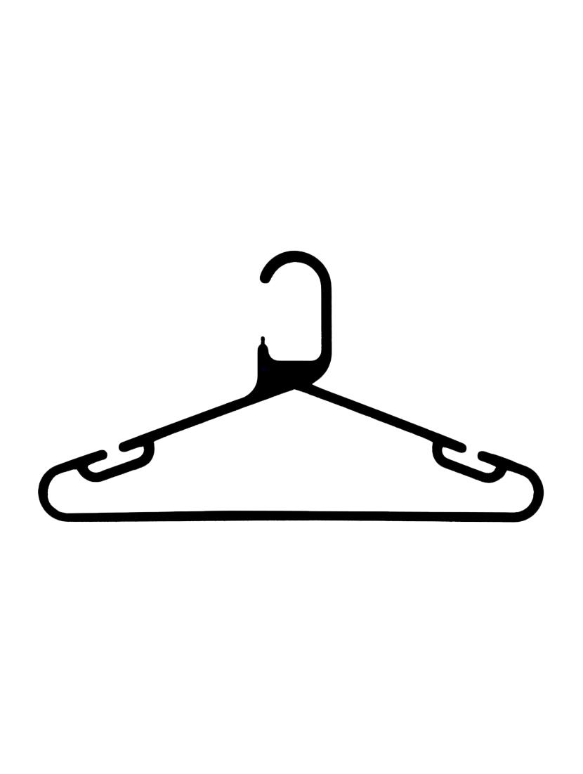 incrizma polypropylene pack of 6 cloth hangers (black) - 15777683 - Zoom Image - 1