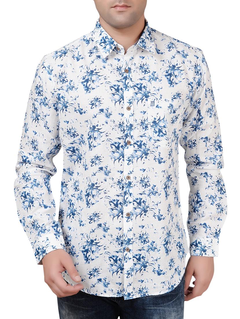 white floral printed casual shirt - 15778185 - Zoom Image - 1