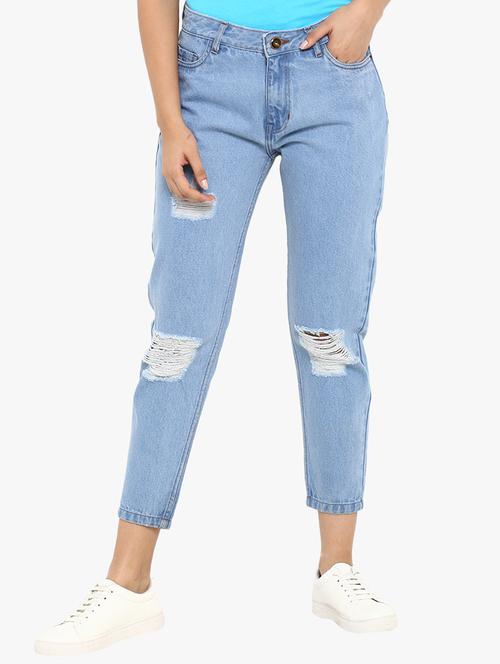 distressed boyfriend jeans - 15778541 - Standard Image - 1