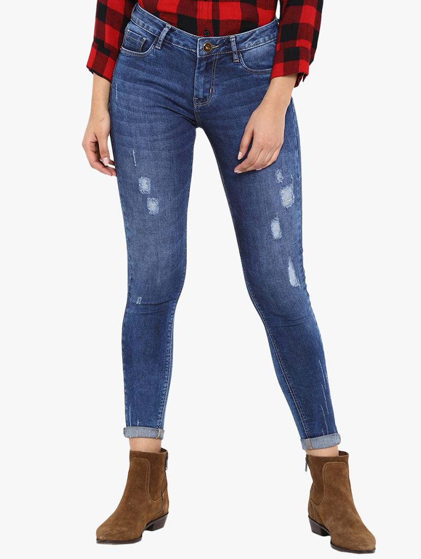 turn-up hem distressed jeans - 15778543 - Zoom Image - 1