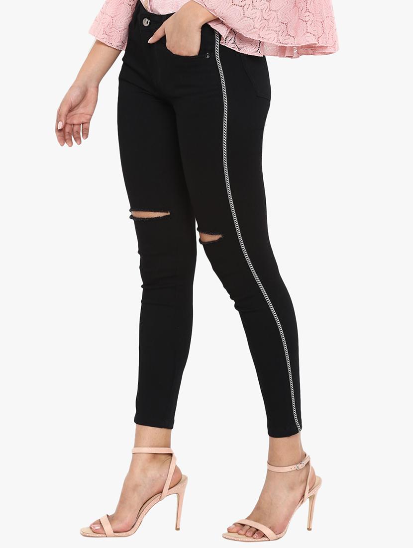 side taping knee slash jeans - 15778545 - Zoom Image - 2