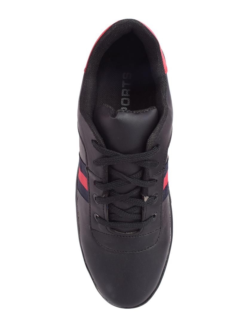 black leatherette lace up sneakers - 15778777 - Zoom Image - 4