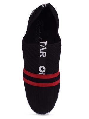 black mesh slip on sport shoes - 15778792 - Standard Image - 4