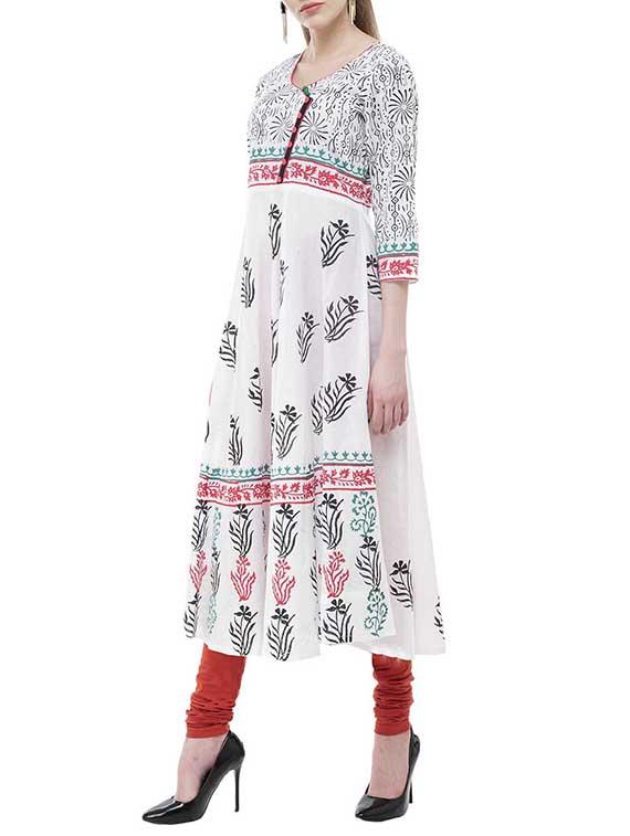 a-line printed kurta - 15778845 - Zoom Image - 2