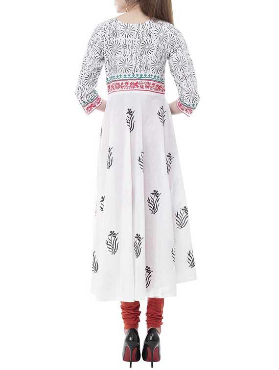 a-line printed kurta - 15778845 - Zoom Image - 3