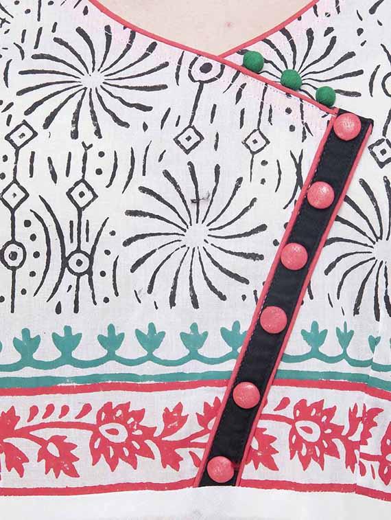 a-line printed kurta - 15778845 - Zoom Image - 4