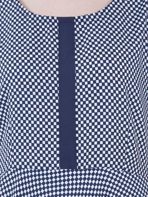 binding detail checkered dress - 15778864 - Standard Image - 4