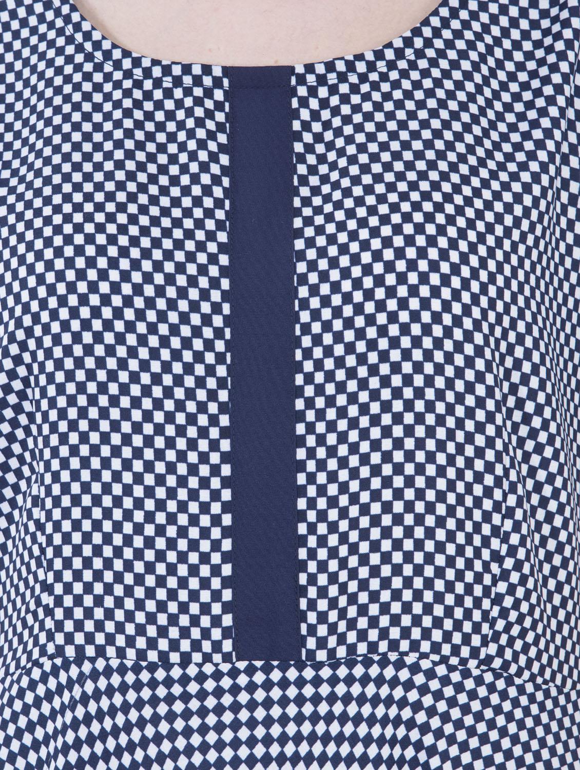 binding detail checkered dress - 15778864 - Zoom Image - 4