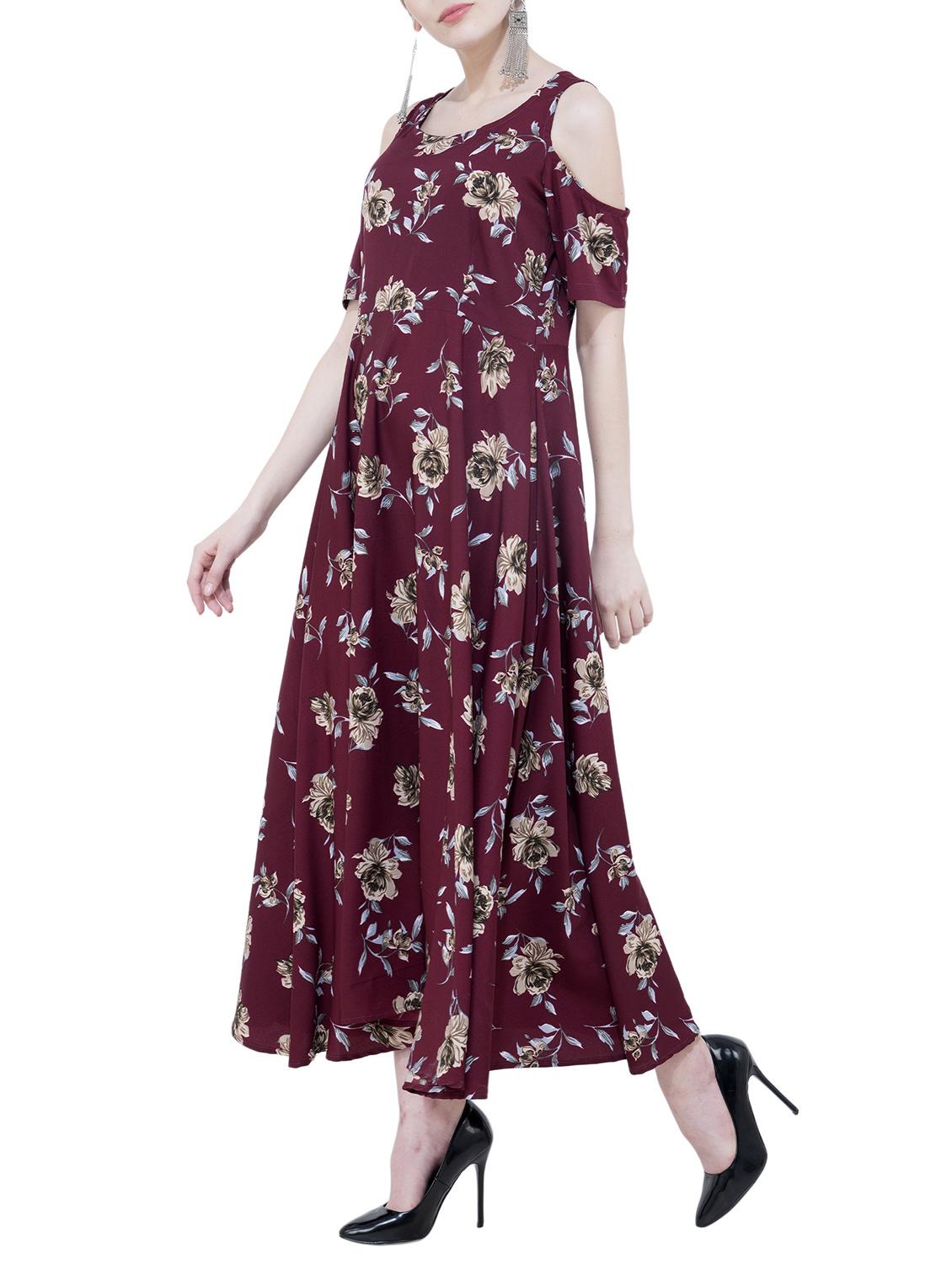 cold shoulder floral maxi dress - 15778868 - Zoom Image - 2