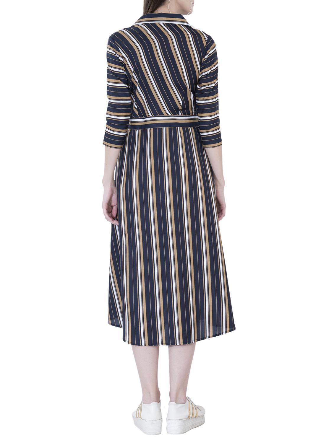 striped a-line dress - 15778871 - Zoom Image - 3
