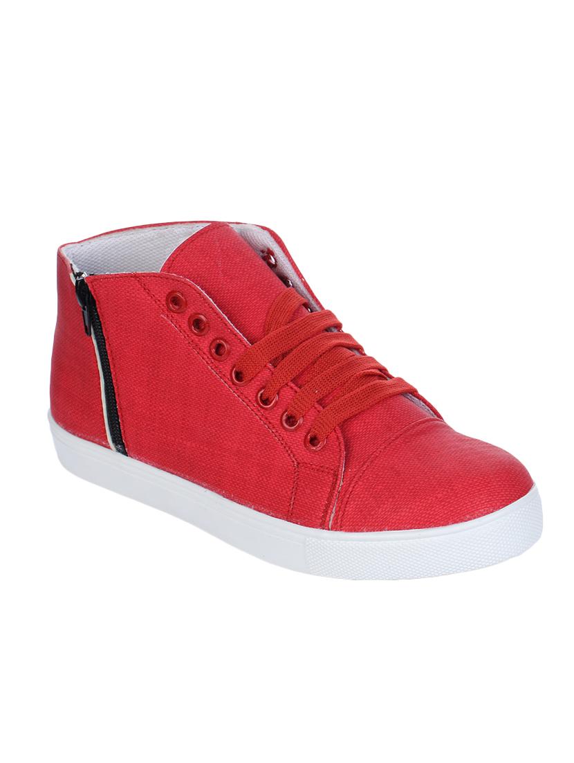 red lace-up sneakers - 15779195 - Zoom Image - 1