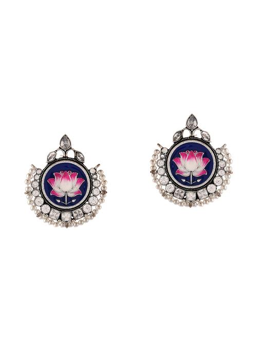 blue brass studs earring - 15779897 - Standard Image - 1