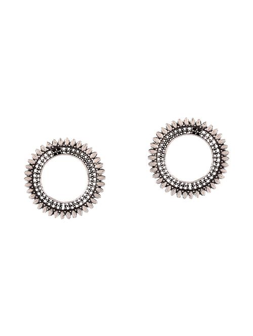 silver brass studs earring - 15779901 - Standard Image - 1