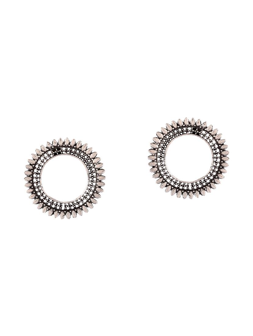 silver brass studs earring - 15779901 - Zoom Image - 1
