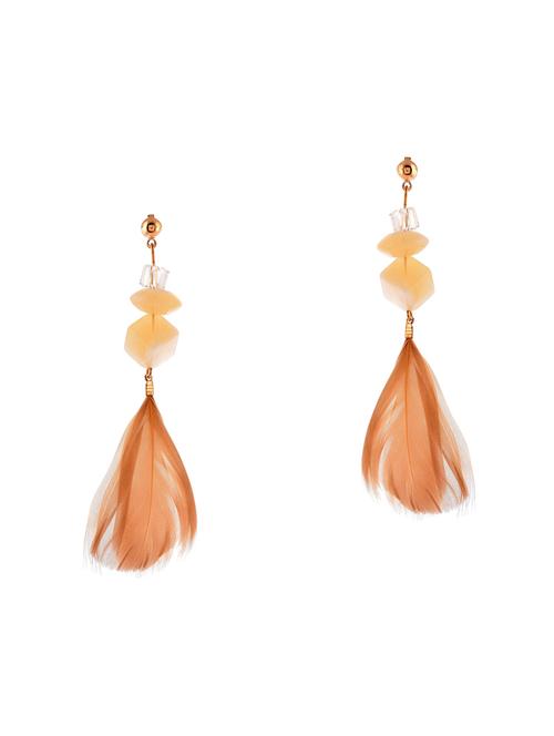 beige nylon hoop earring - 15779968 - Standard Image - 1