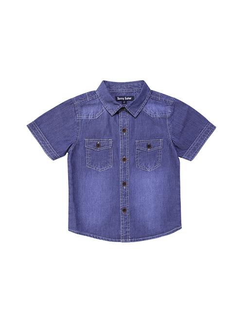 blue cotton shirt - 15780521 - Standard Image - 1