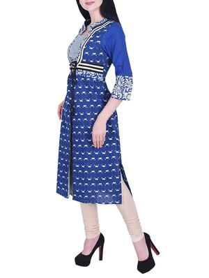 straight printed kurta - 15781044 - Standard Image - 2