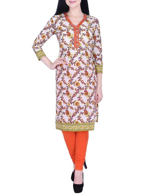 Printed straight kurta - 15781047 - Standard Image - 1