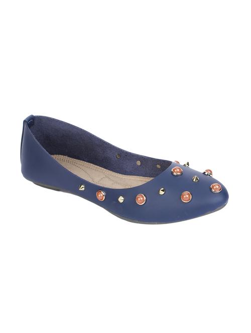blue slip on ballerinas - 15781266 - Standard Image - 1