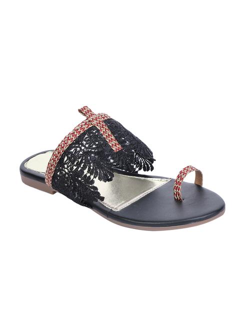 black one toe sandals - 15781273 - Standard Image - 1