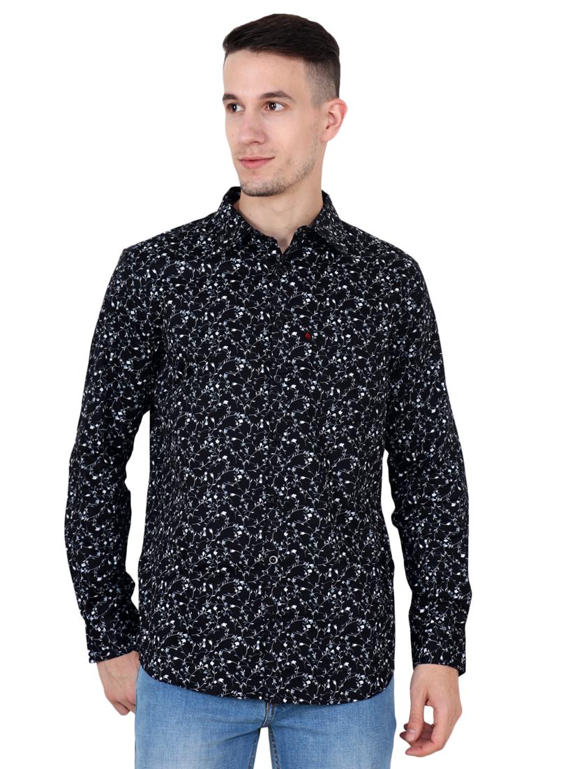 black floral printed casual shirt - 15782215 - Zoom Image - 1