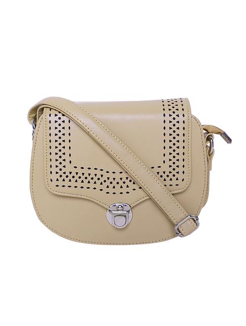 beige leatherette (pu) regular sling bag - 15783940 - Very Small Image - 1