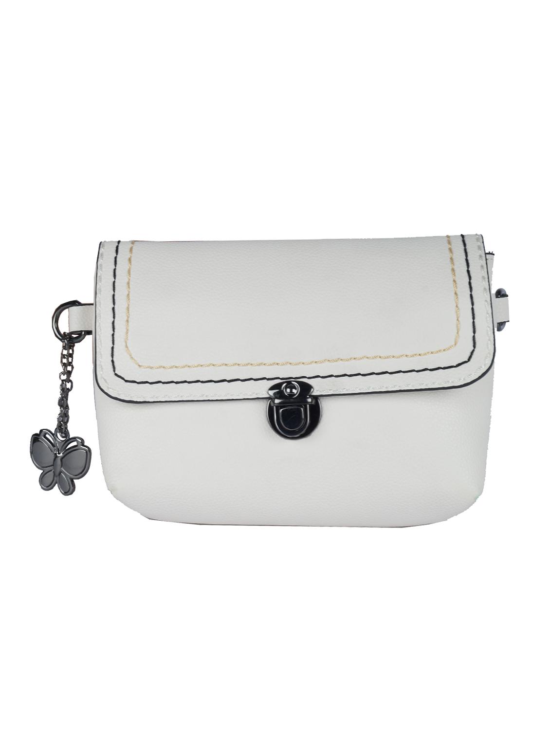 white leatherette (pu) regular sling bag - 15784079 - Zoom Image - 1