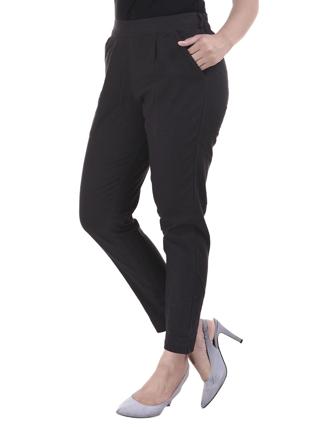 pleated front slim fit trousers - 15784925 - Zoom Image - 2