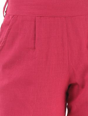 deep pink gathered back trousers - 15784929 - Standard Image - 5