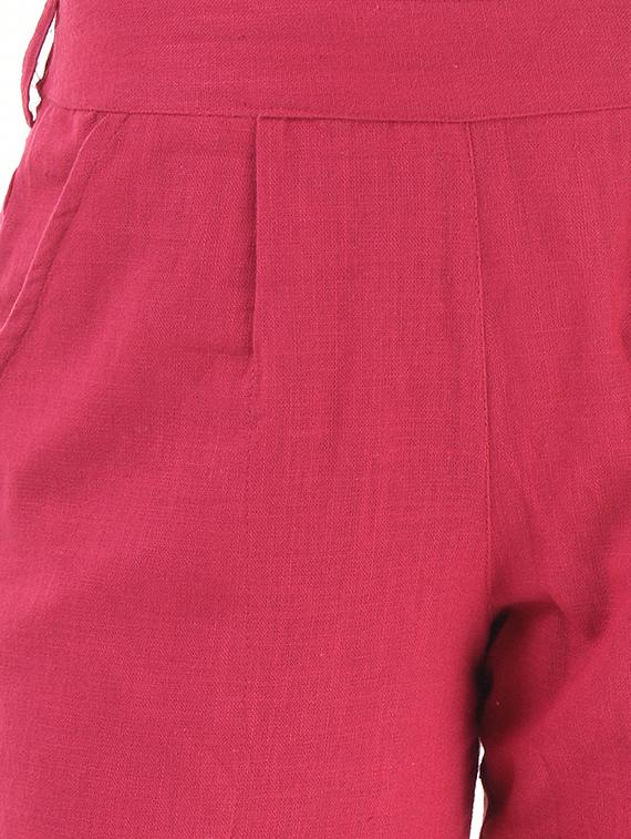 deep pink gathered back trousers - 15784929 - Zoom Image - 5