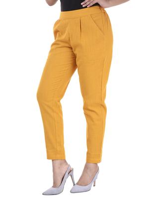 pleated front gathered back trousers - 15784930 - Standard Image - 2