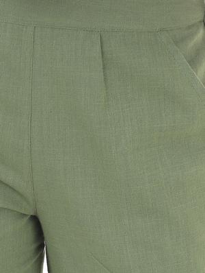 pleated front gathered back trousers - 15784932 - Standard Image - 5