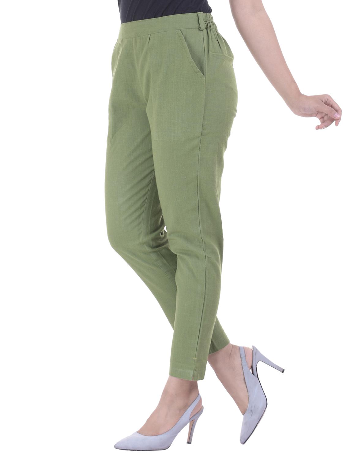 pleated front gathered back trousers - 15784932 - Zoom Image - 2