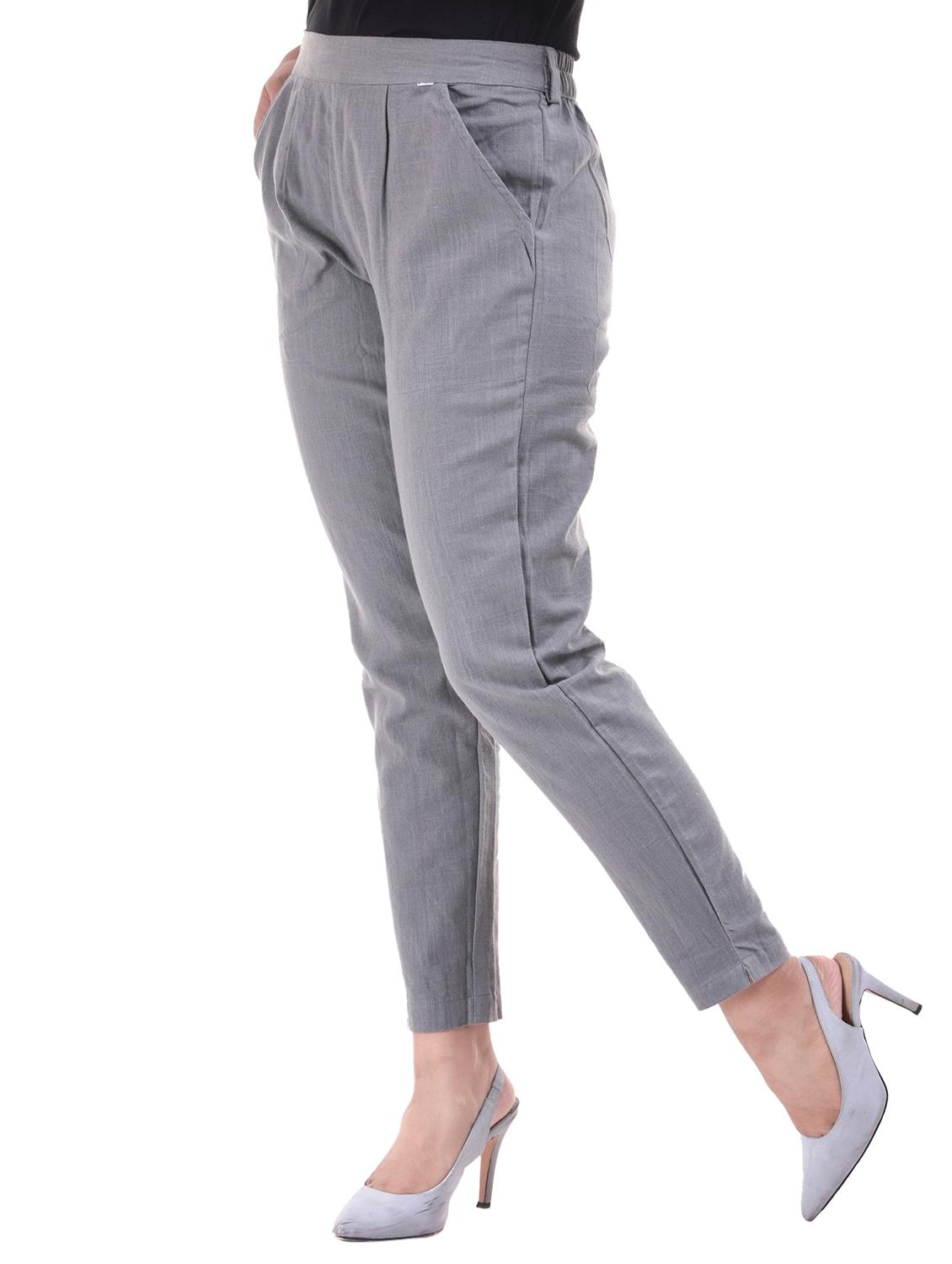 pleated front gathered back trousers - 15784933 - Zoom Image - 2