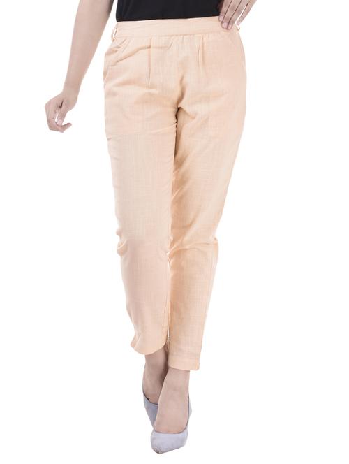 pleated front gathered back trousers - 15784934 - Standard Image - 1