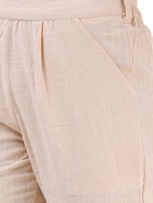pleated front gathered back trousers - 15784934 - Standard Image - 5