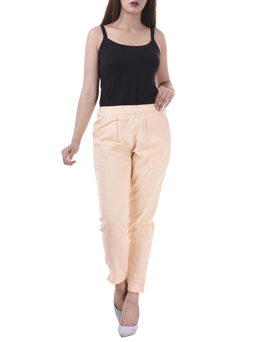 pleated front gathered back trousers - 15784934 - Zoom Image - 4
