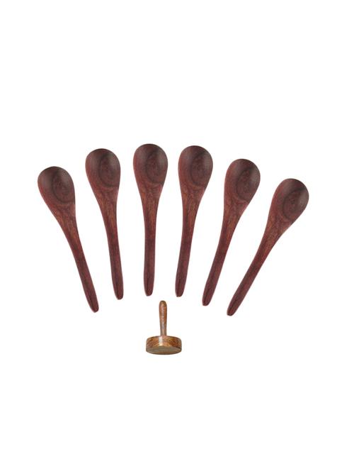 desi karigar wooden 6 ladles - 15786571 - Standard Image - 1