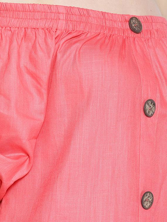 smocked off shoulder button detail dress - 15788605 - Zoom Image - 4